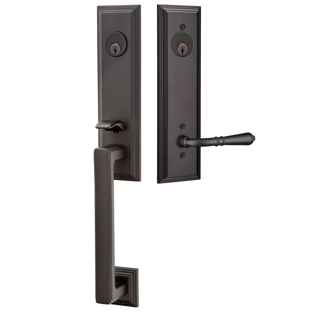 Emtek Wilshire Tubular Entryset Monolithic with Turino Lever