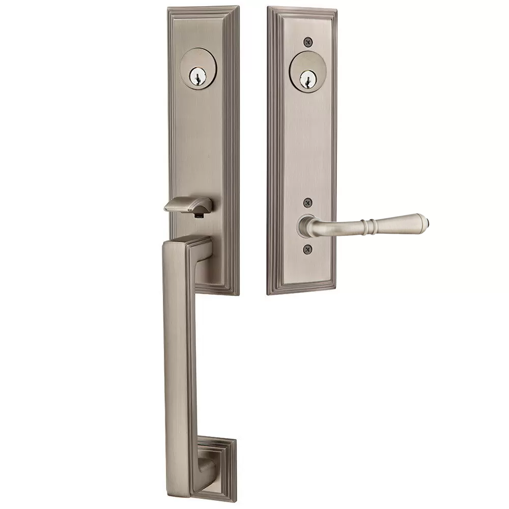 Emtek Wilshire Tubular Entryset Monolithic with Turino Lever