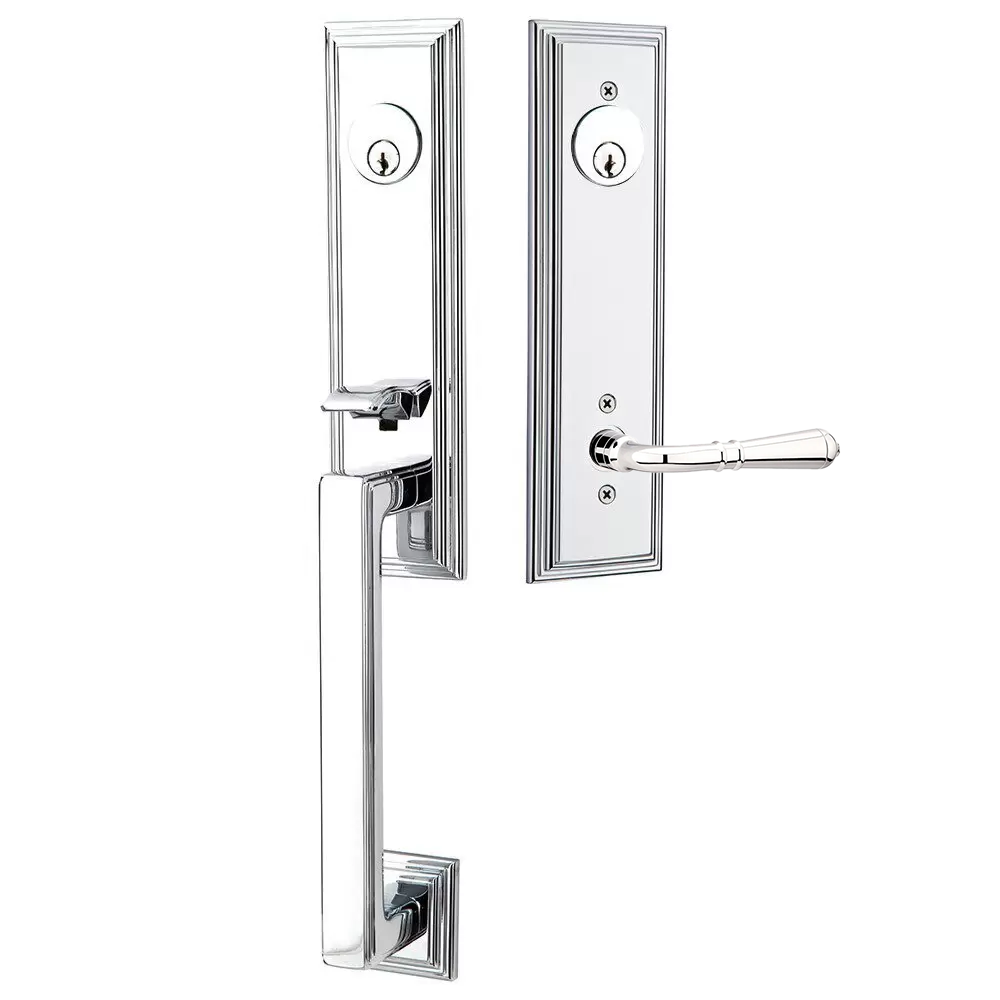 Emtek Wilshire Tubular Entryset Monolithic with Turino Lever