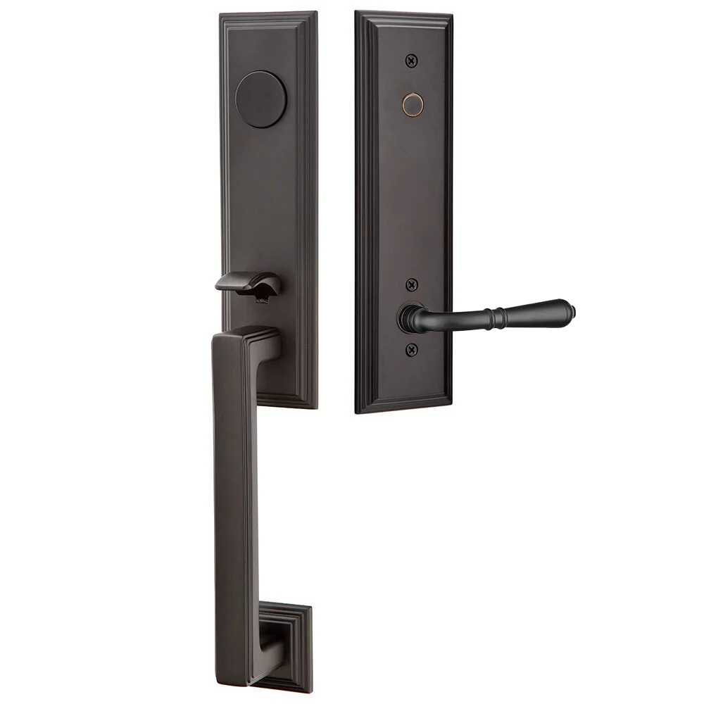 Emtek Wilshire Tubular Entryset Monolithic with Turino Lever