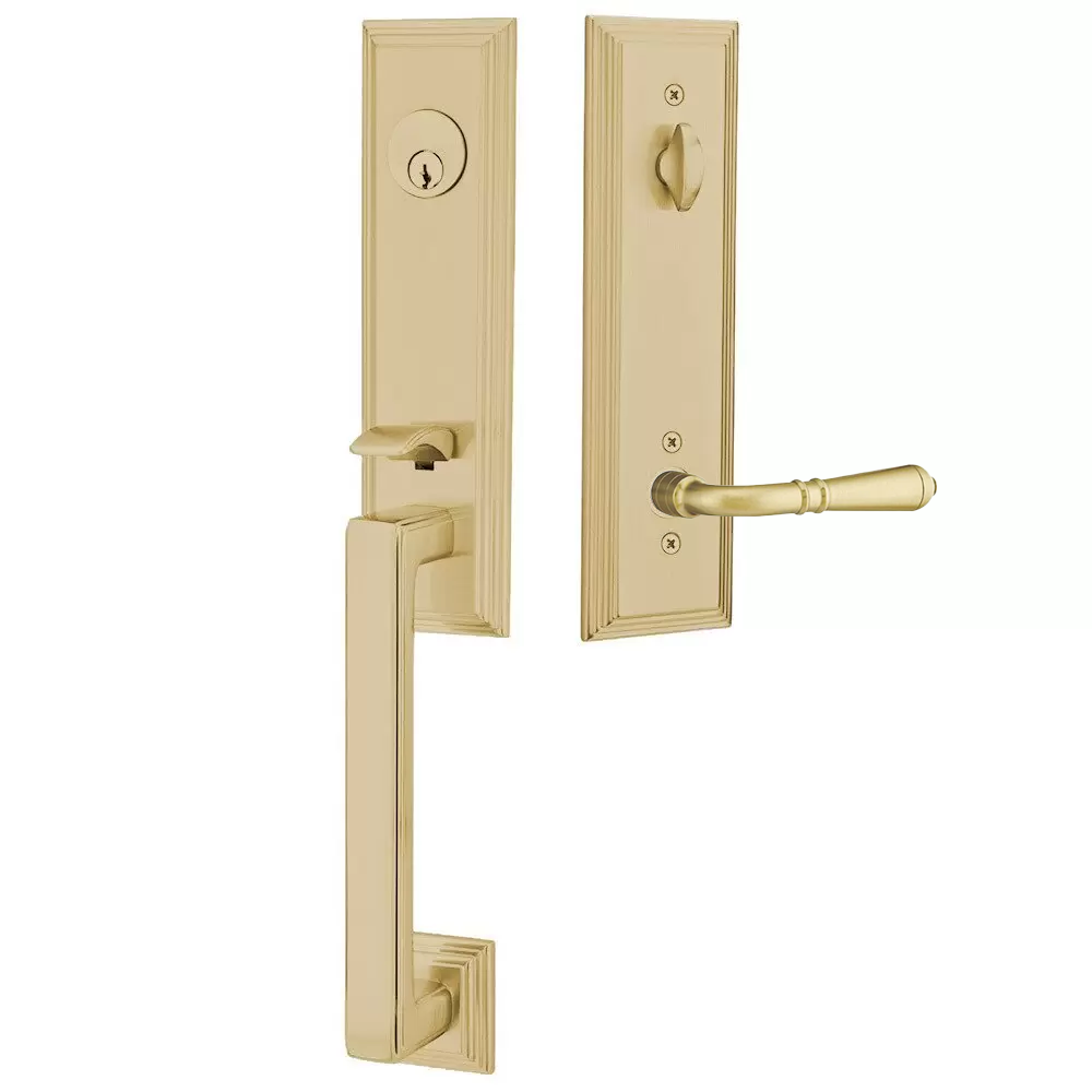 Emtek Wilshire Tubular Entryset Monolithic with Turino Lever