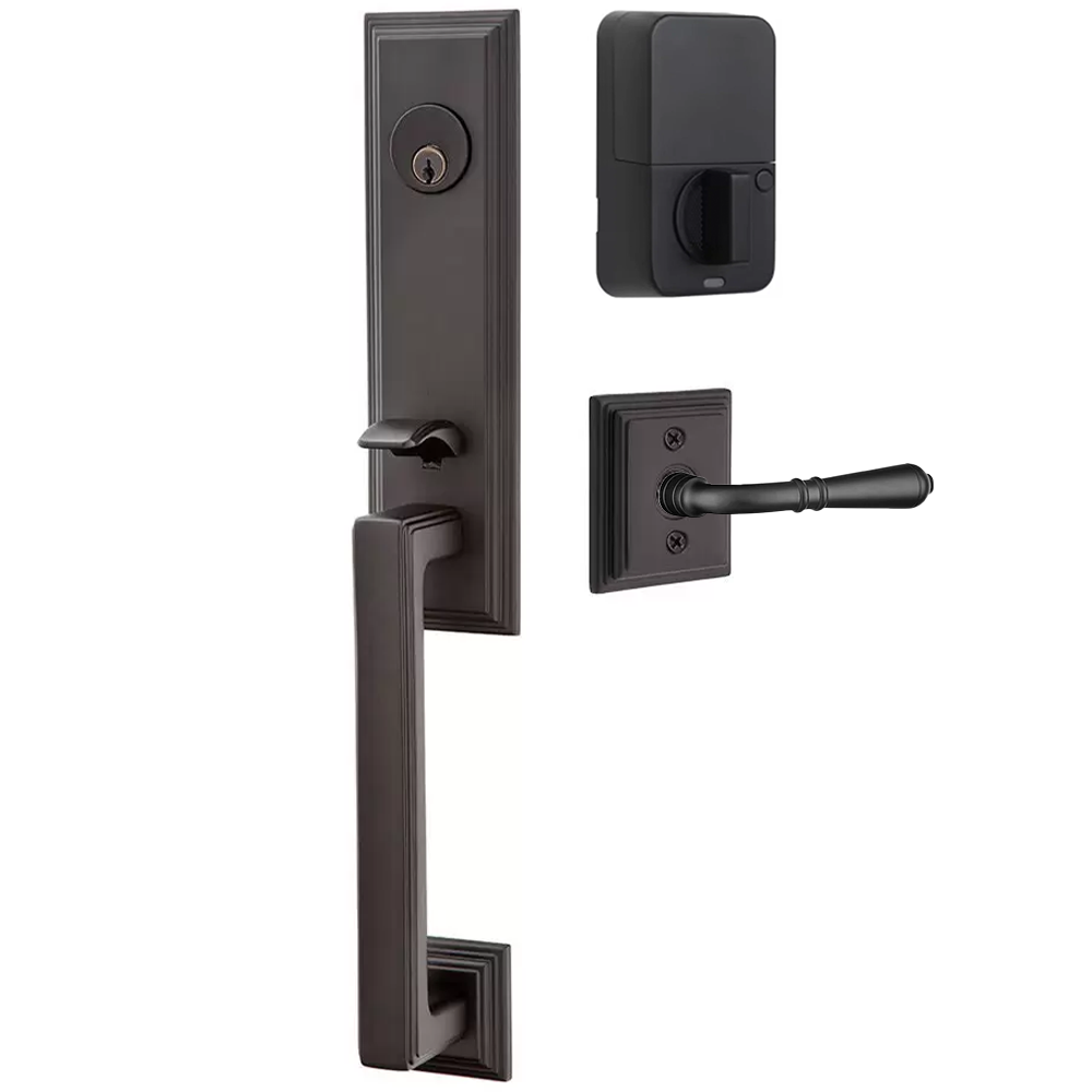 Emtek Wilshire Tubular Entryset Monolithic with Turino Lever