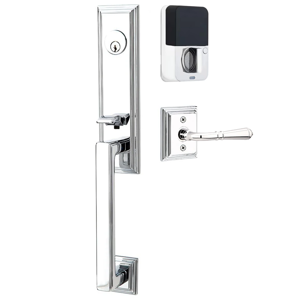 Emtek Wilshire Tubular Entryset Monolithic with Turino Lever