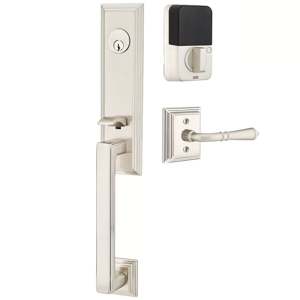 Emtek Wilshire Tubular Entryset Monolithic with Turino Lever