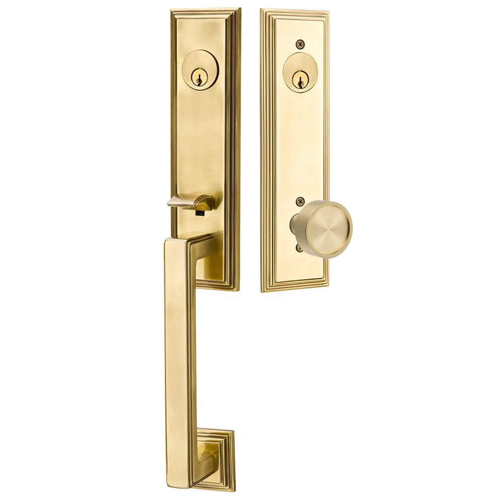 Emtek Wilshire Tubular Entryset Monolithic with Verve Knob