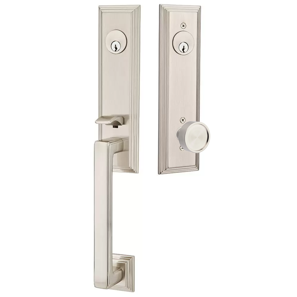 Emtek Wilshire Tubular Entryset Monolithic with Verve Knob