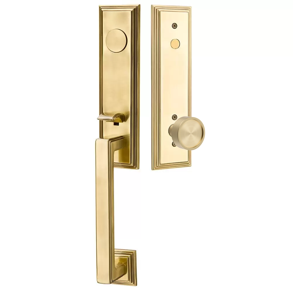 Emtek Wilshire Tubular Entryset Monolithic with Verve Knob