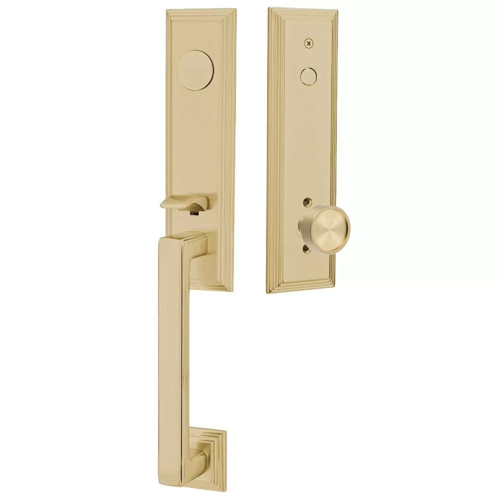 Emtek Wilshire Tubular Entryset Monolithic with Verve Knob