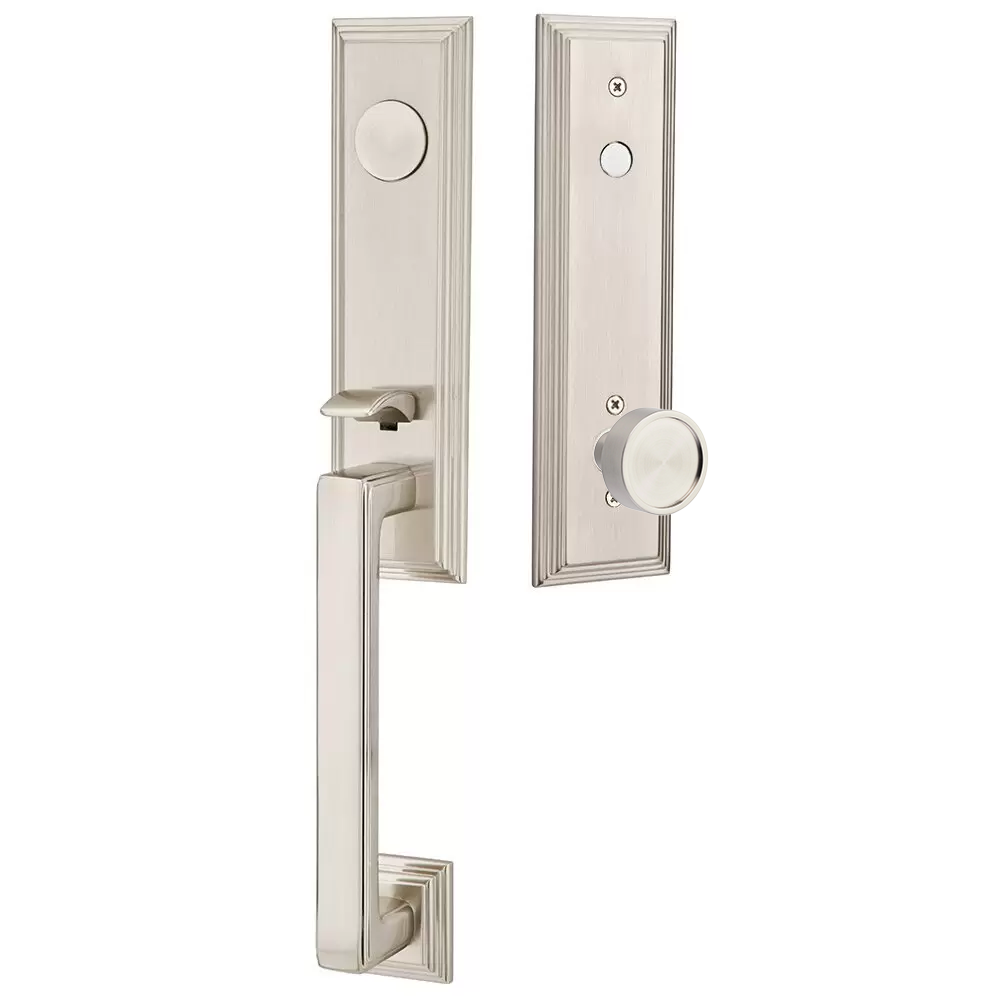 Emtek Wilshire Tubular Entryset Monolithic with Verve Knob