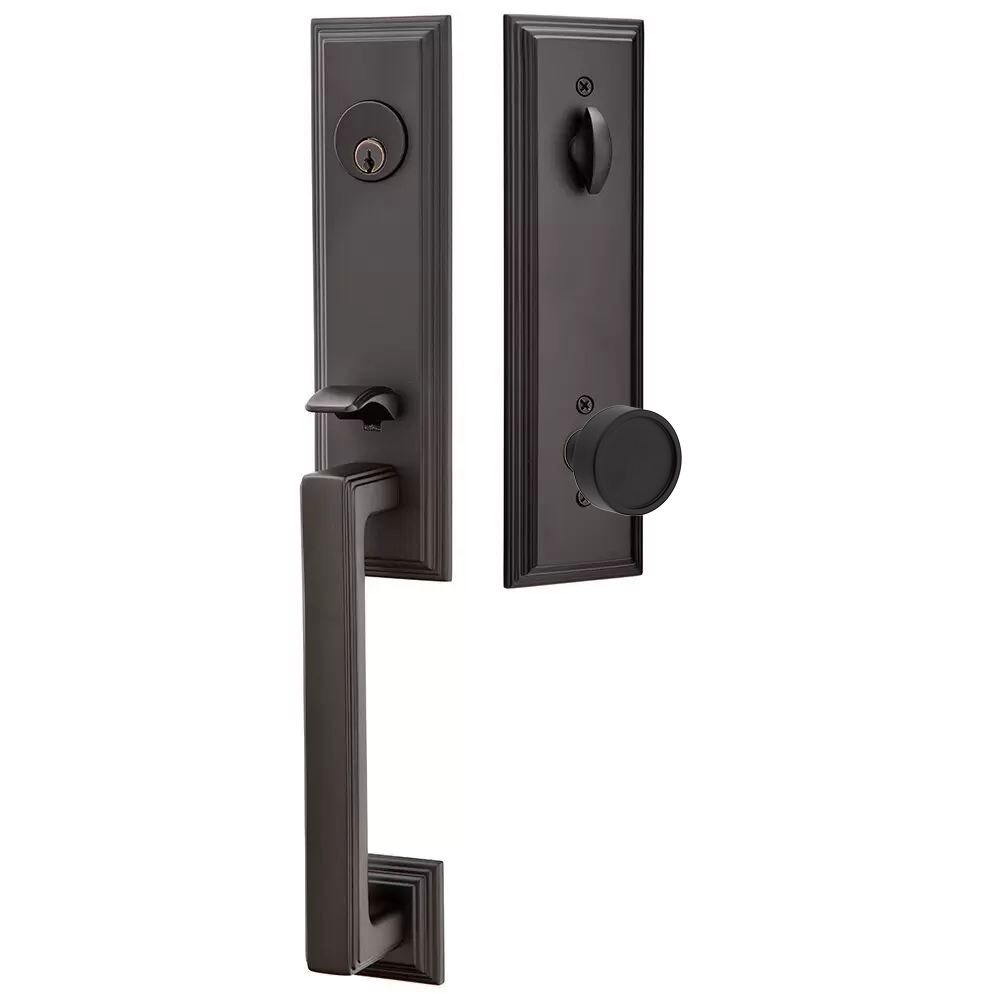 Emtek Wilshire Tubular Entryset Monolithic with Verve Knob