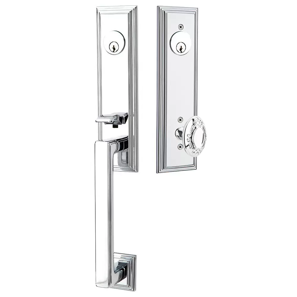 Emtek Wilshire Tubular Entryset Monolithic with Victoria Knob