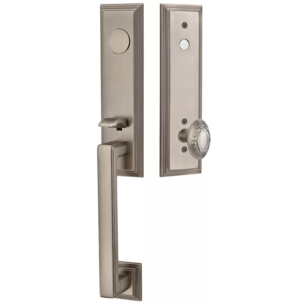 Emtek Wilshire Tubular Entryset Monolithic with Victoria Knob