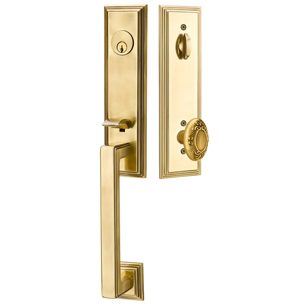 Emtek Wilshire Tubular Entryset Monolithic with Victoria Knob