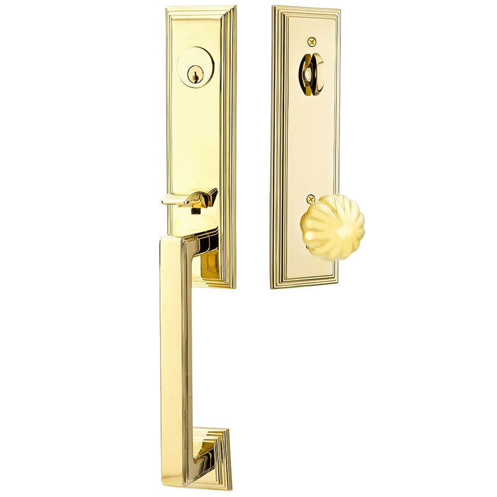 Emtek Wilshire Tubular Entryset Monolithic with Melon Knob