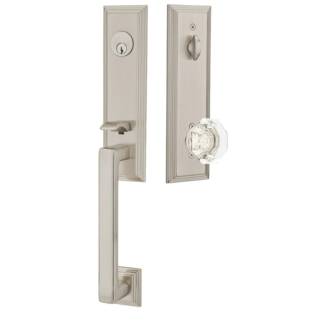 Emtek Wilshire Tubular Entryset Monolithic with Old Town Knob