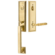 Emtek Wilshire Tubular Entryset Monolithic with Ribbon & Reed Lever