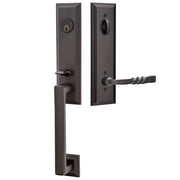 Emtek Wilshire Tubular Entryset Monolithic with Santa Fe Lever