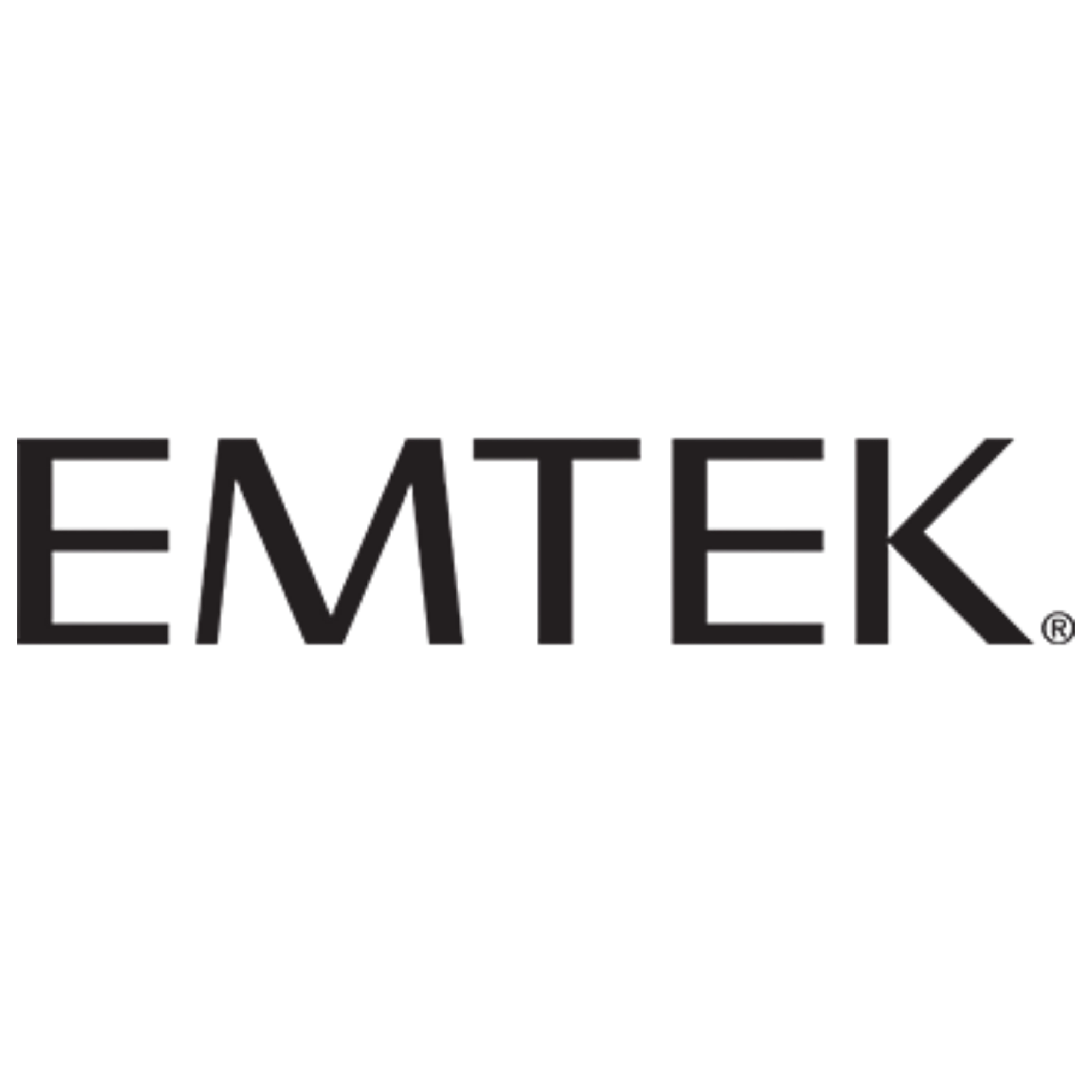 The EMTEK brand logo in black sans-serif text on a solid white background.