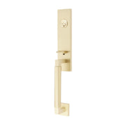 Emtek Hercules Smooth Tubular Entry Set Monolithic with Aurora Lever