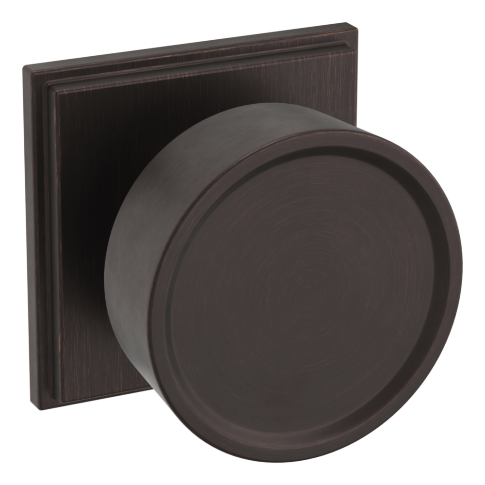 Baldwin K009 Hollywood Hills Knob Set with R050 Rose Venetian Bronze / Full Dummy / Reversible