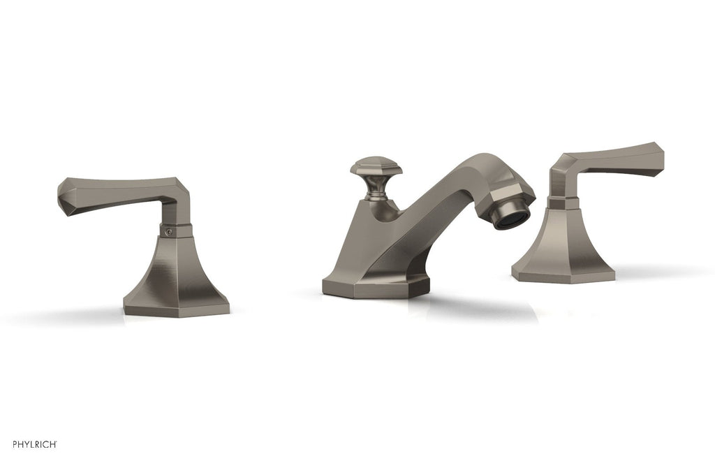 3-7/8" - Pewter - LE VERRE & LA CROSSE Widespread Faucet - Lever Handles by Phylrich - New York Hardware