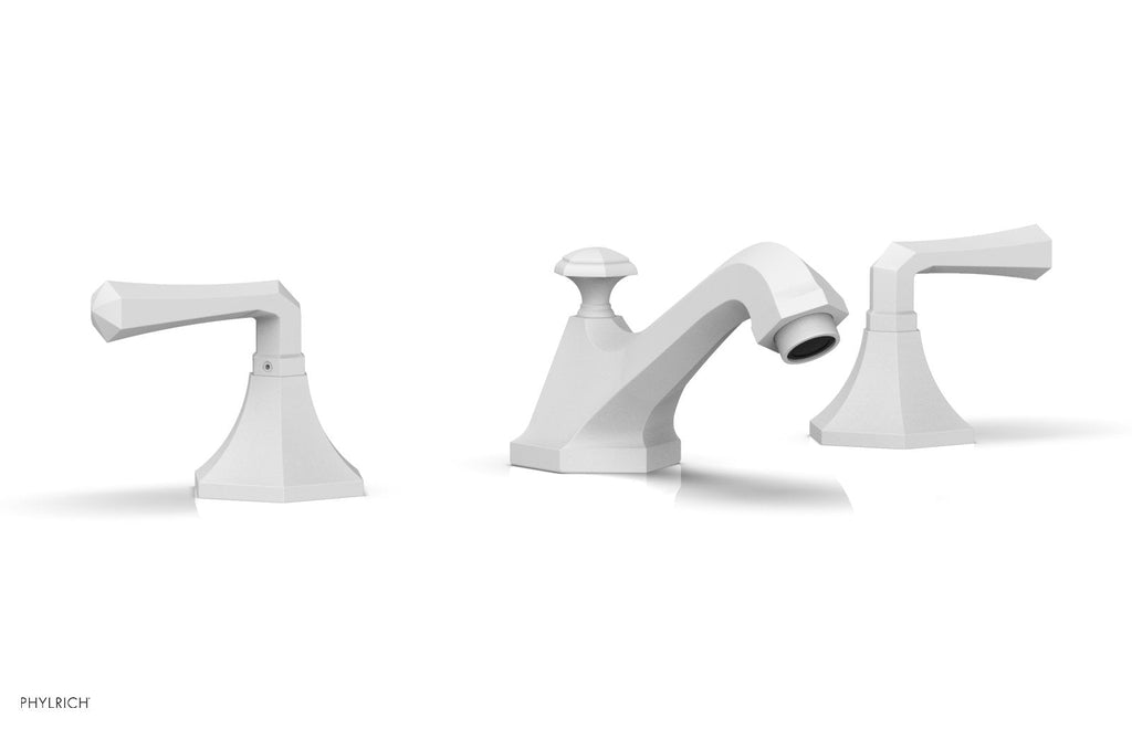 3-7/8" - Satin White - LE VERRE & LA CROSSE Widespread Faucet - Lever Handles by Phylrich - New York Hardware