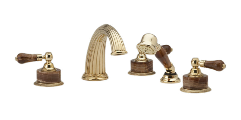 7-1/8" - Polished Chrome - REGENT Deck Tub Set with Hand Shower K2271P1 by Phylrich - New York Hardware