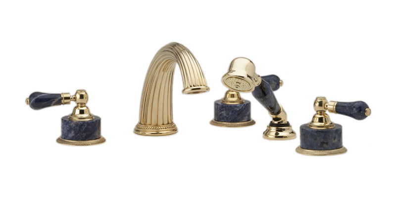 7-1/8" - Polished Nickel - REGENT Deck Tub Set with Hand Shower K2270P1 by Phylrich - New York Hardware