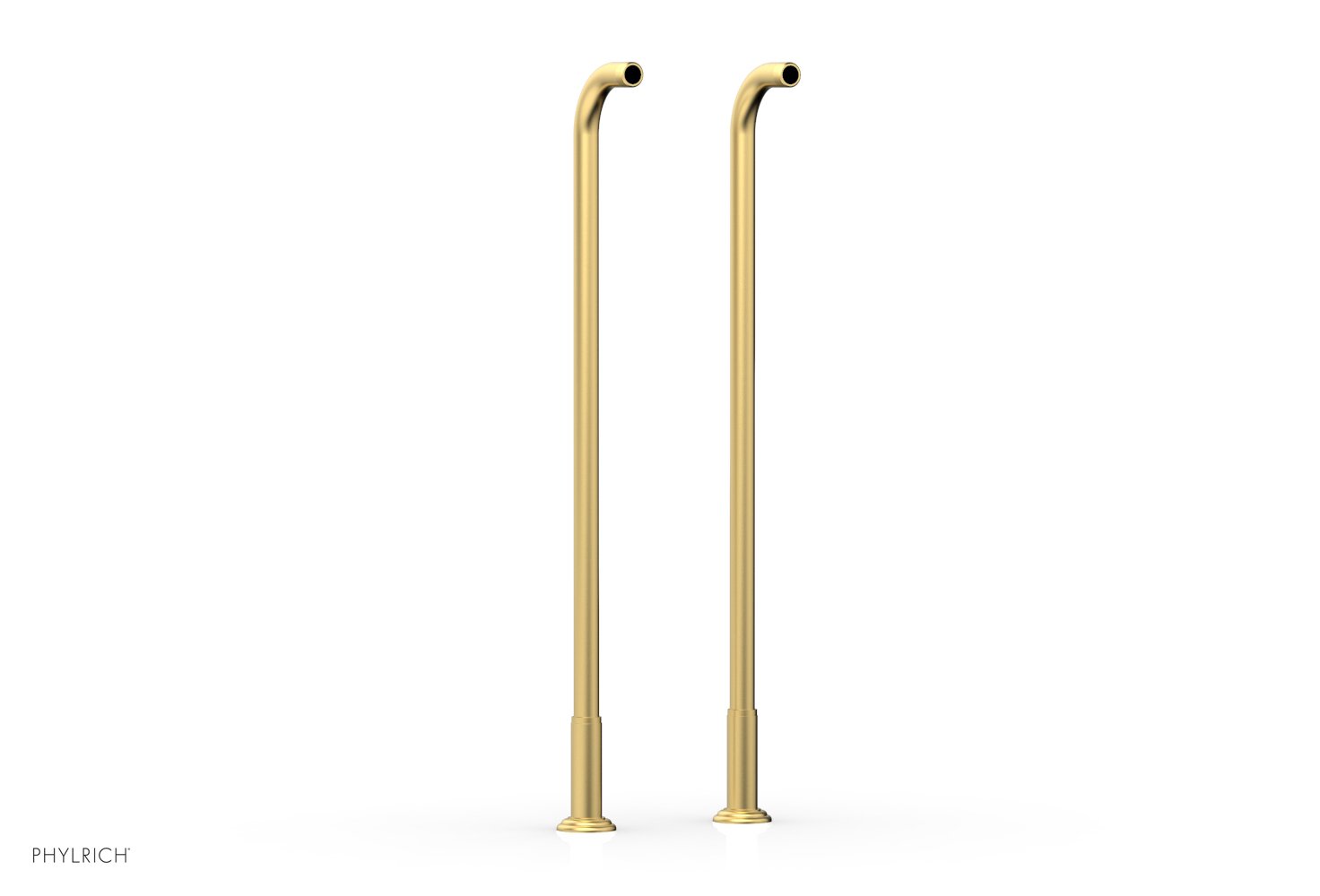 30" - Burnished Gold - Pair Deck Riser Tubes K2390XFR30 (Tub Filler & Hand Shower NOT Included) by Phylrich - New York Hardware