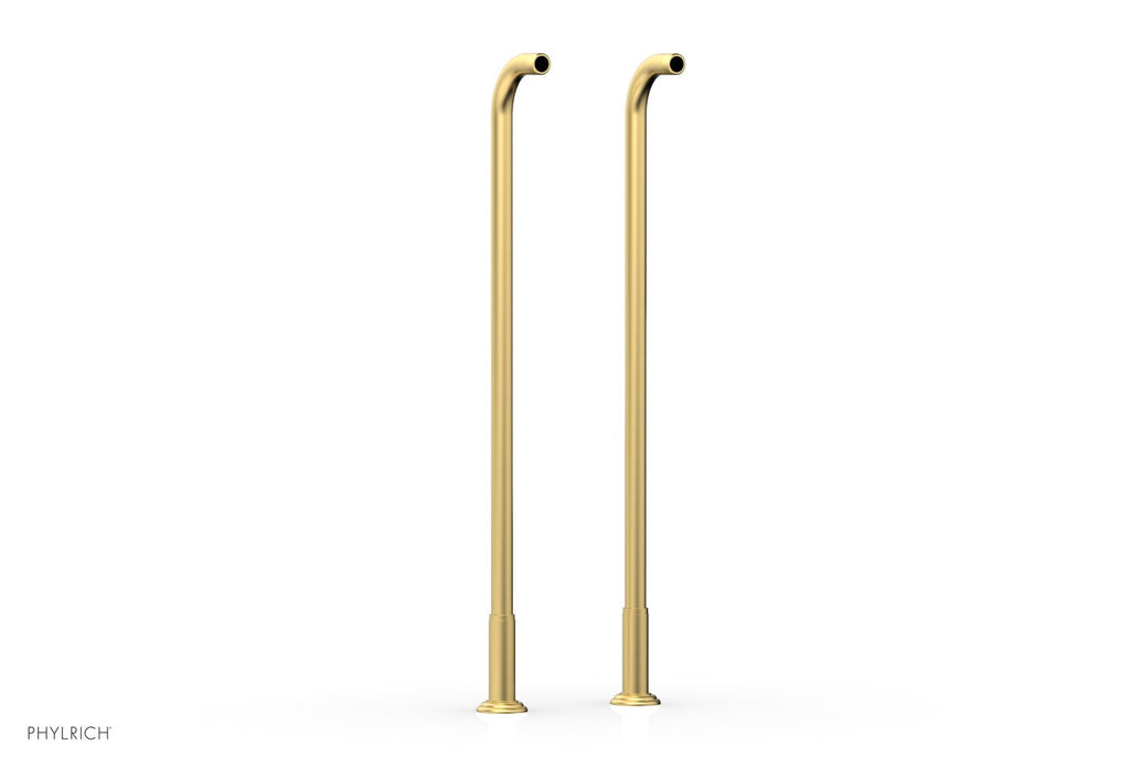 30" - Burnished Gold - Pair Deck Riser Tubes K2390XFR30 (Tub Filler & Hand Shower NOT Included) by Phylrich - New York Hardware