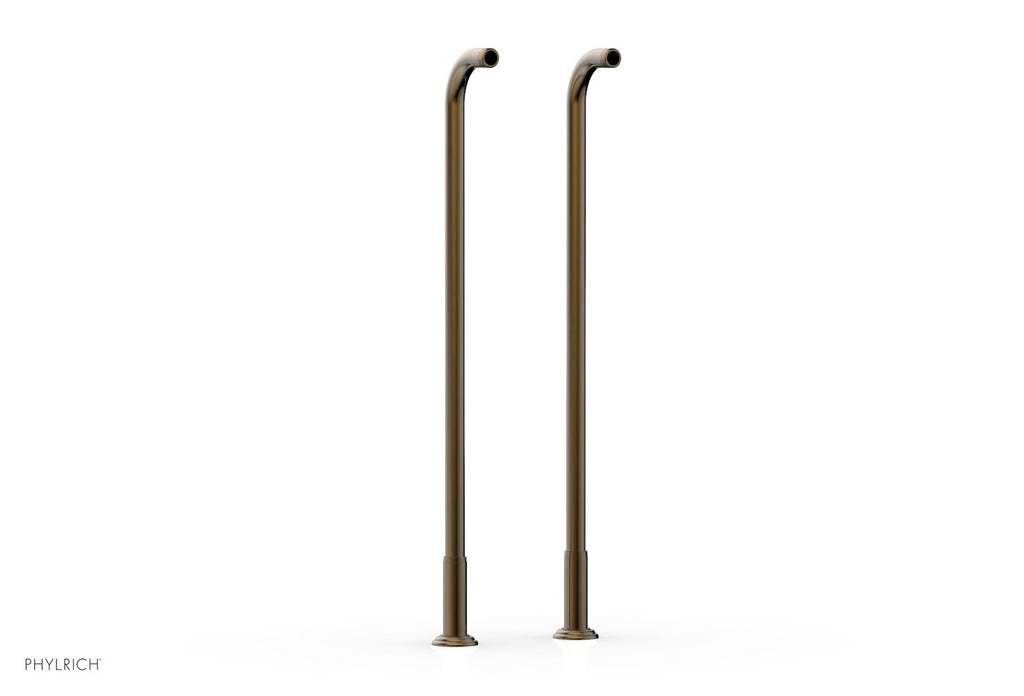 30" - Antique Brass - Pair Deck Riser Tubes K2390XFR30 (Tub Filler & Hand Shower NOT Included) by Phylrich - New York Hardware