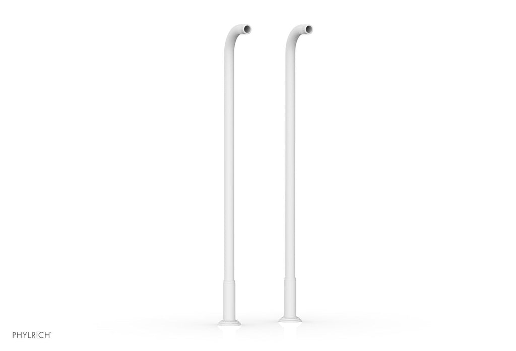 30" - Satin White - Pair Deck Riser Tubes K2390XFR30 (Tub Filler & Hand Shower NOT Included) by Phylrich - New York Hardware