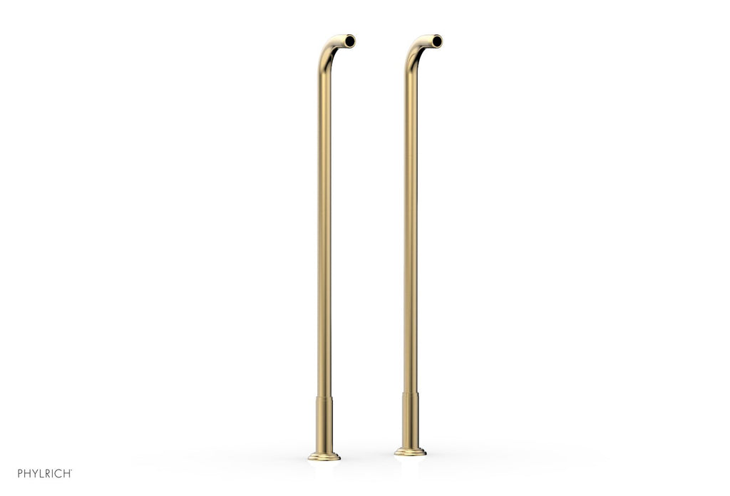 30" - Satin Brass - Pair Deck Riser Tubes K2390XFR30 (Tub Filler & Hand Shower NOT Included) by Phylrich - New York Hardware