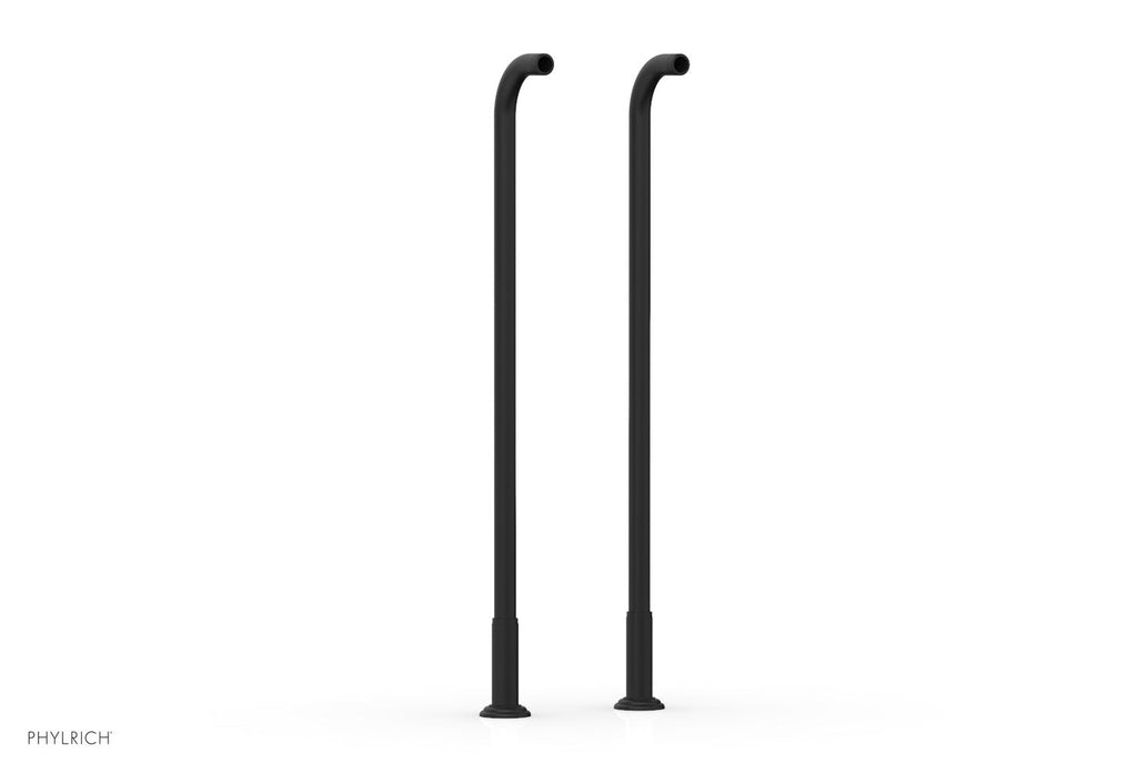 30" - Matte Black - Pair Deck Riser Tubes K2390XFR30 (Tub Filler & Hand Shower NOT Included) by Phylrich - New York Hardware