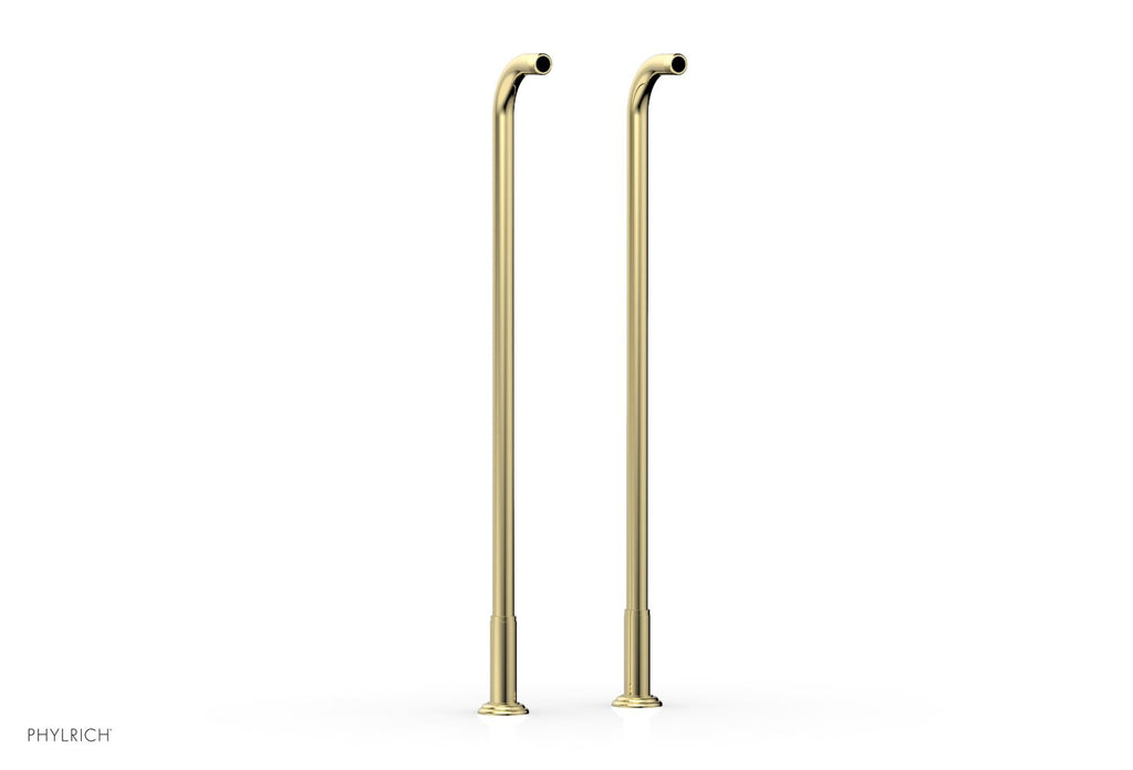 30" - Polished Brass - Pair Deck Riser Tubes K2390XFR30 (Tub Filler & Hand Shower NOT Included) by Phylrich - New York Hardware