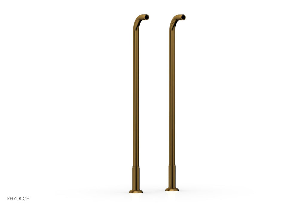 30" - French Brass - Pair Deck Riser Tubes K2390XFR30 (Tub Filler & Hand Shower NOT Included) by Phylrich - New York Hardware