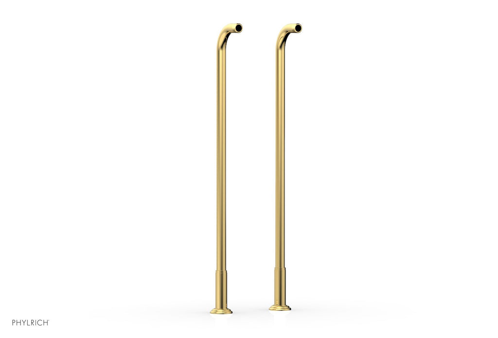 30" - Polished Gold - Pair Deck Riser Tubes K2390XFR30 (Tub Filler & Hand Shower NOT Included) by Phylrich - New York Hardware