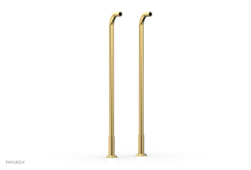 30" - Satin Gold - Pair Deck Riser Tubes K2390XFR30 (Tub Filler & Hand Shower NOT Included) by Phylrich - New York Hardware