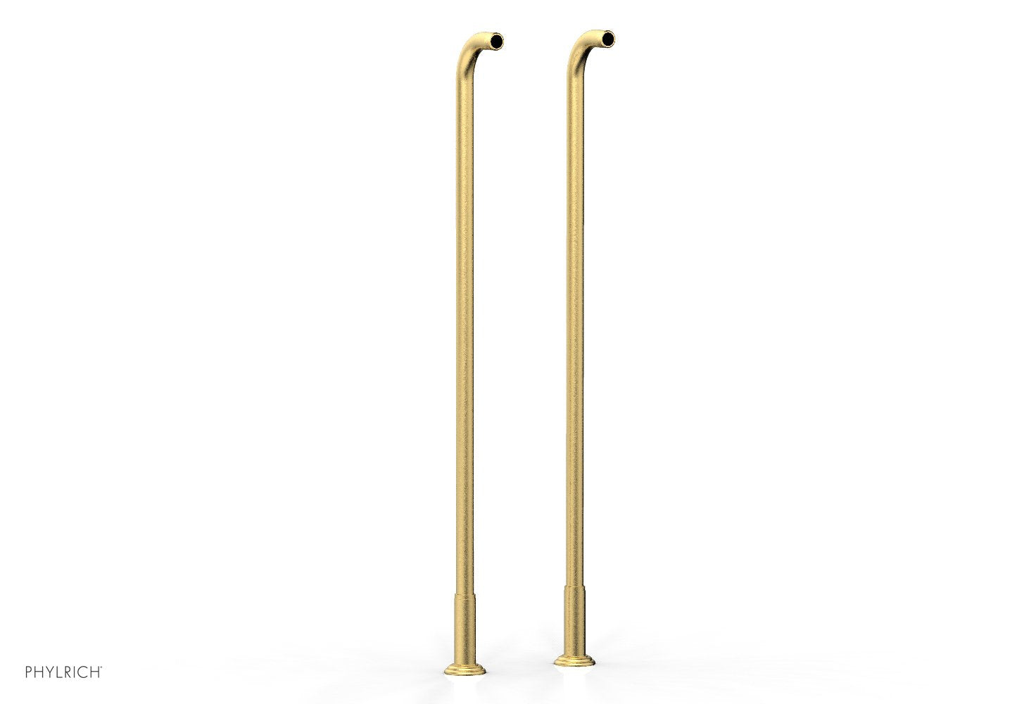 36" - Burnished Gold - Pair Deck Riser Tubes K2390XFR36 (Tub Filler & Hand Shower NOT Included) by Phylrich - New York Hardware