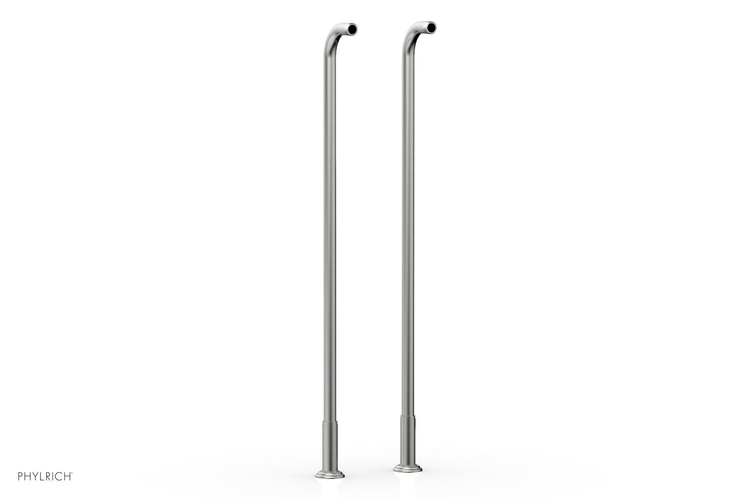 36" - Satin Chrome - Pair Deck Riser Tubes K2390XFR36 (Tub Filler & Hand Shower NOT Included) by Phylrich - New York Hardware