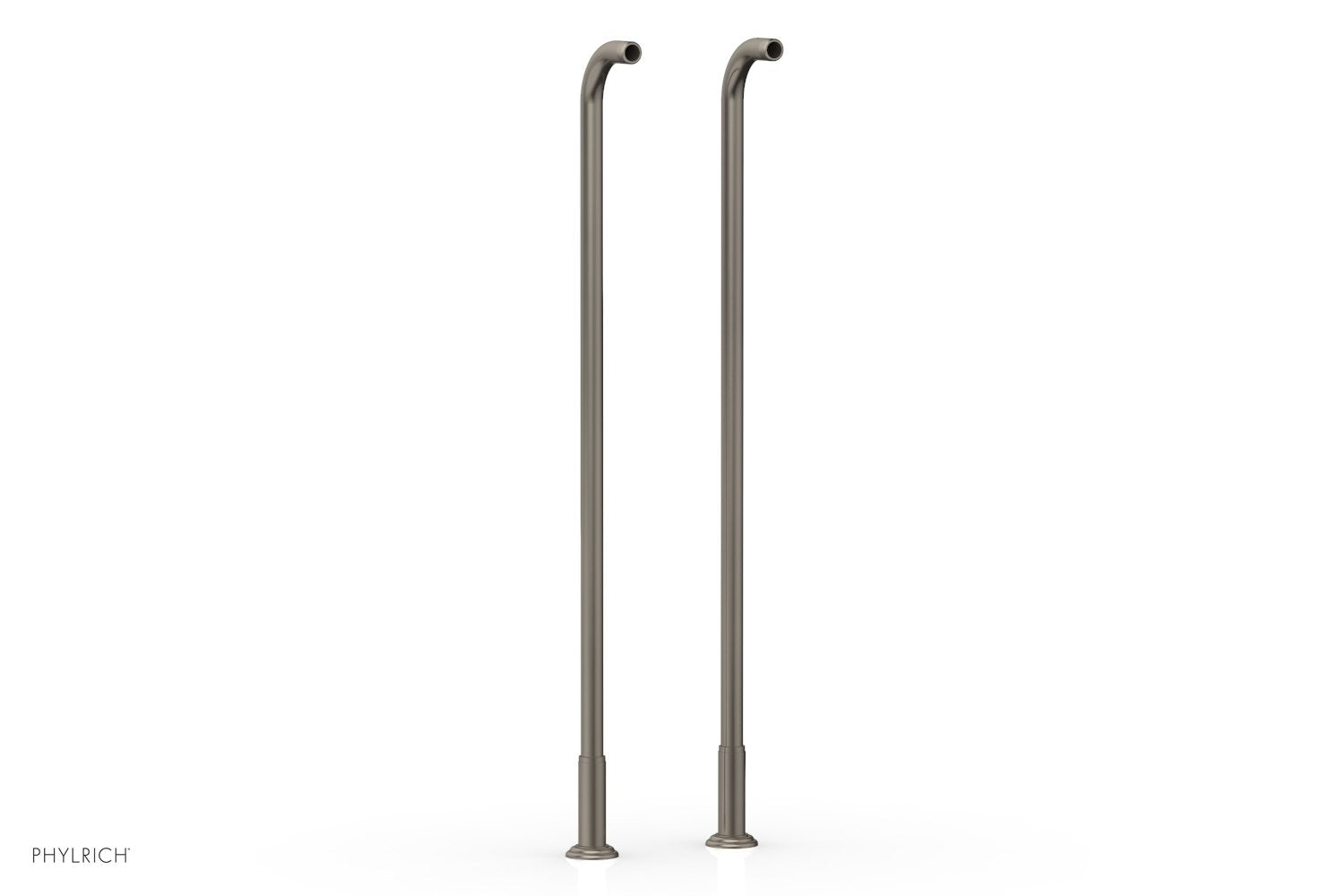 36" - Pewter - Pair Deck Riser Tubes K2390XFR36 (Tub Filler & Hand Shower NOT Included) by Phylrich - New York Hardware