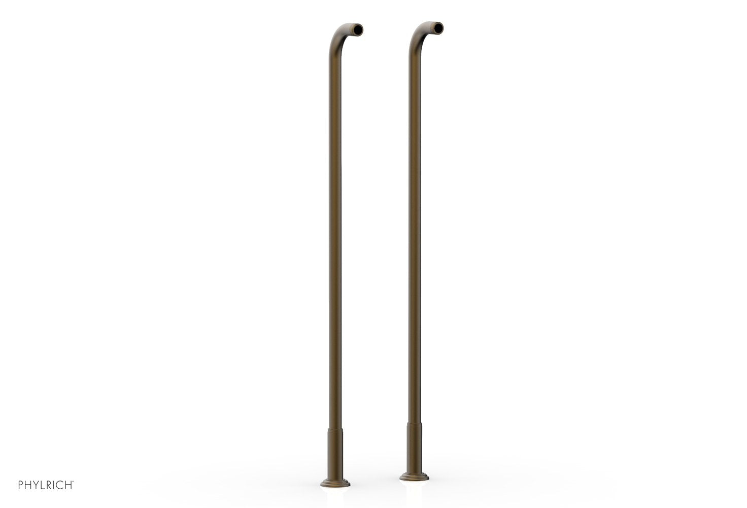 36" - Old English Brass - Pair Deck Riser Tubes K2390XFR36 (Tub Filler & Hand Shower NOT Included) by Phylrich - New York Hardware