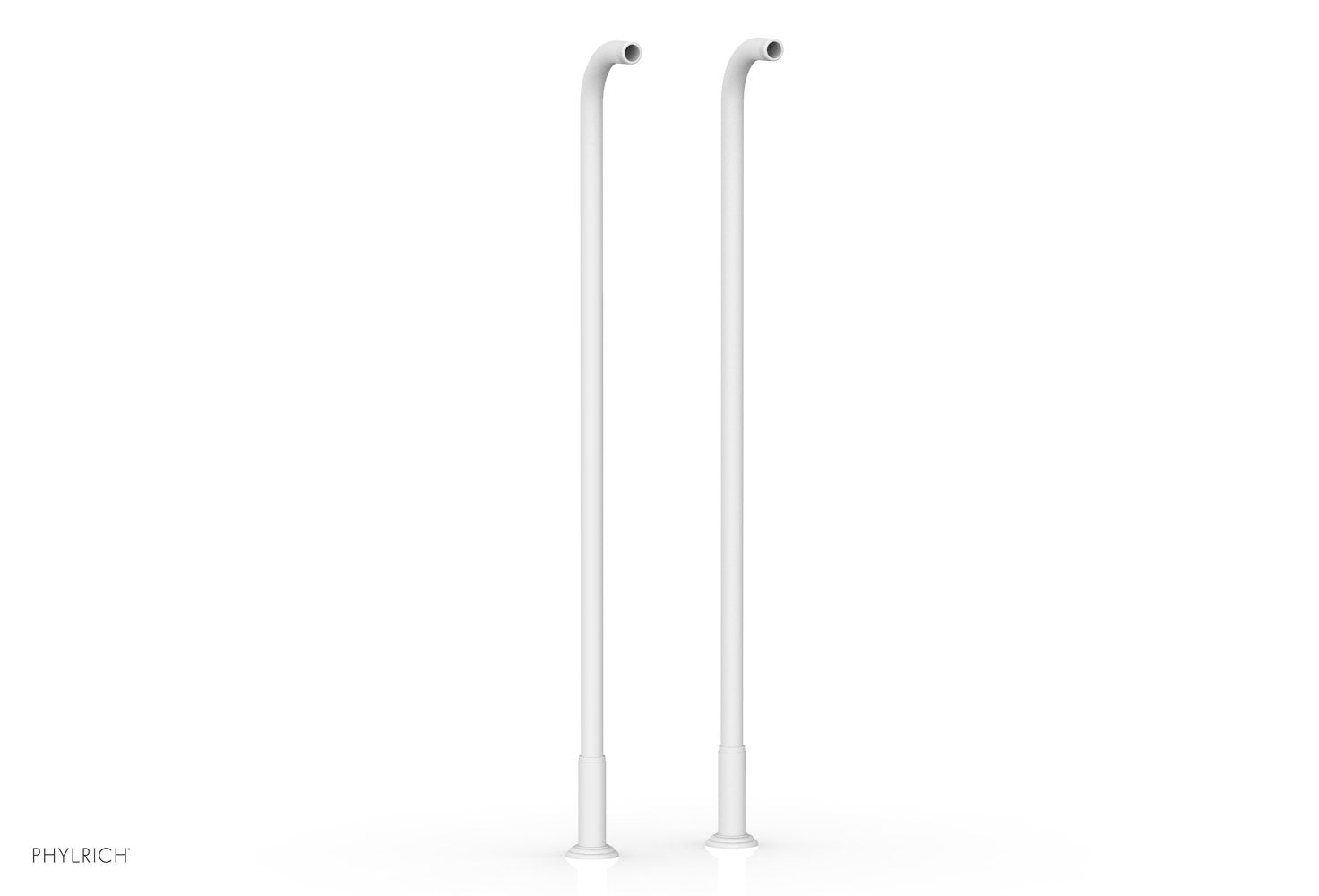 36" - Satin White - Pair Deck Riser Tubes K2390XFR36 (Tub Filler & Hand Shower NOT Included) by Phylrich - New York Hardware