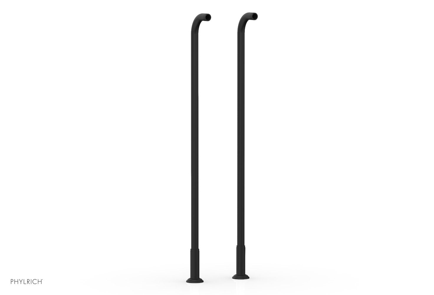 36" - Matte Black - Pair Deck Riser Tubes K2390XFR36 (Tub Filler & Hand Shower NOT Included) by Phylrich - New York Hardware