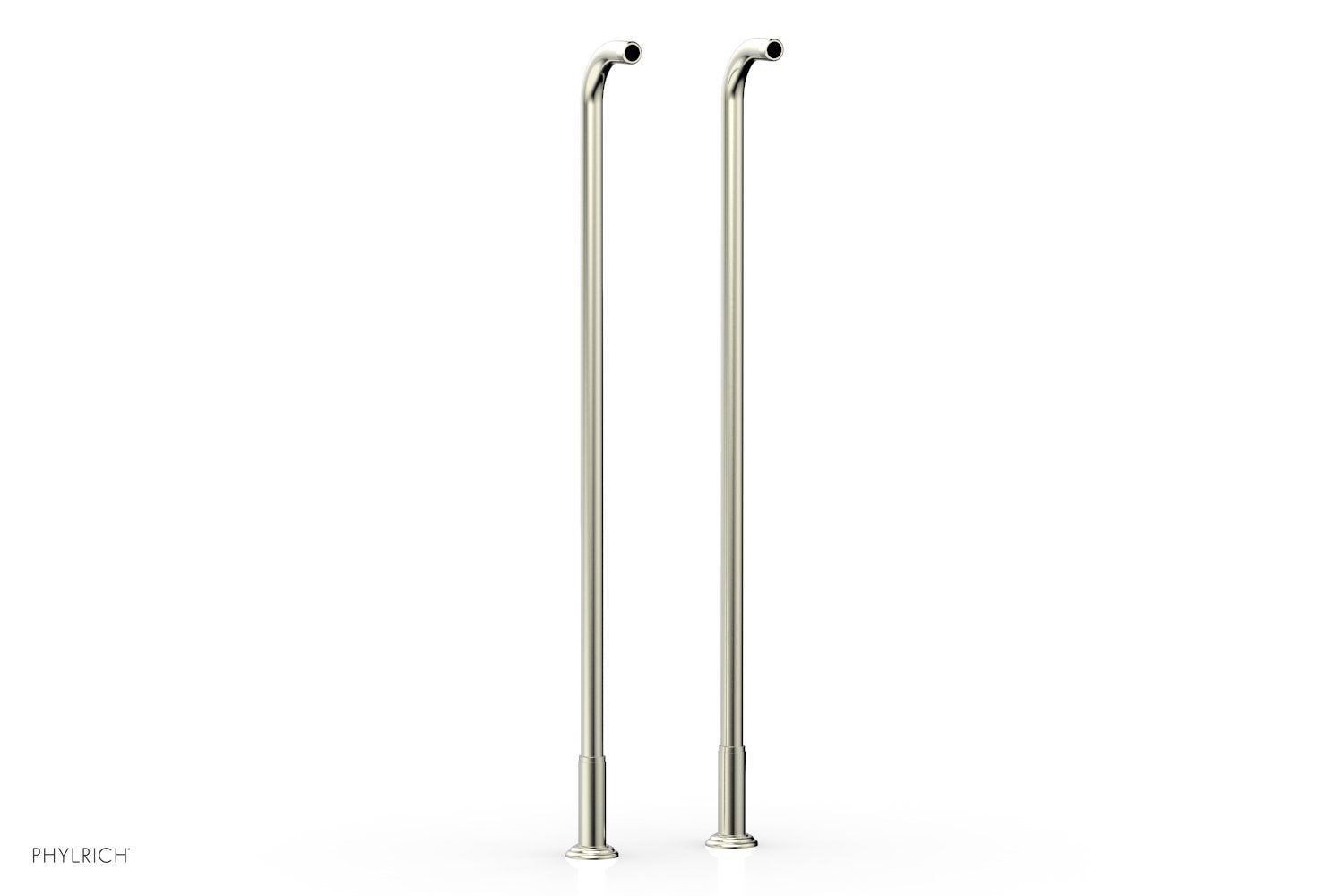 36" - Satin Nickel - Pair Deck Riser Tubes K2390XFR36 (Tub Filler & Hand Shower NOT Included) by Phylrich - New York Hardware
