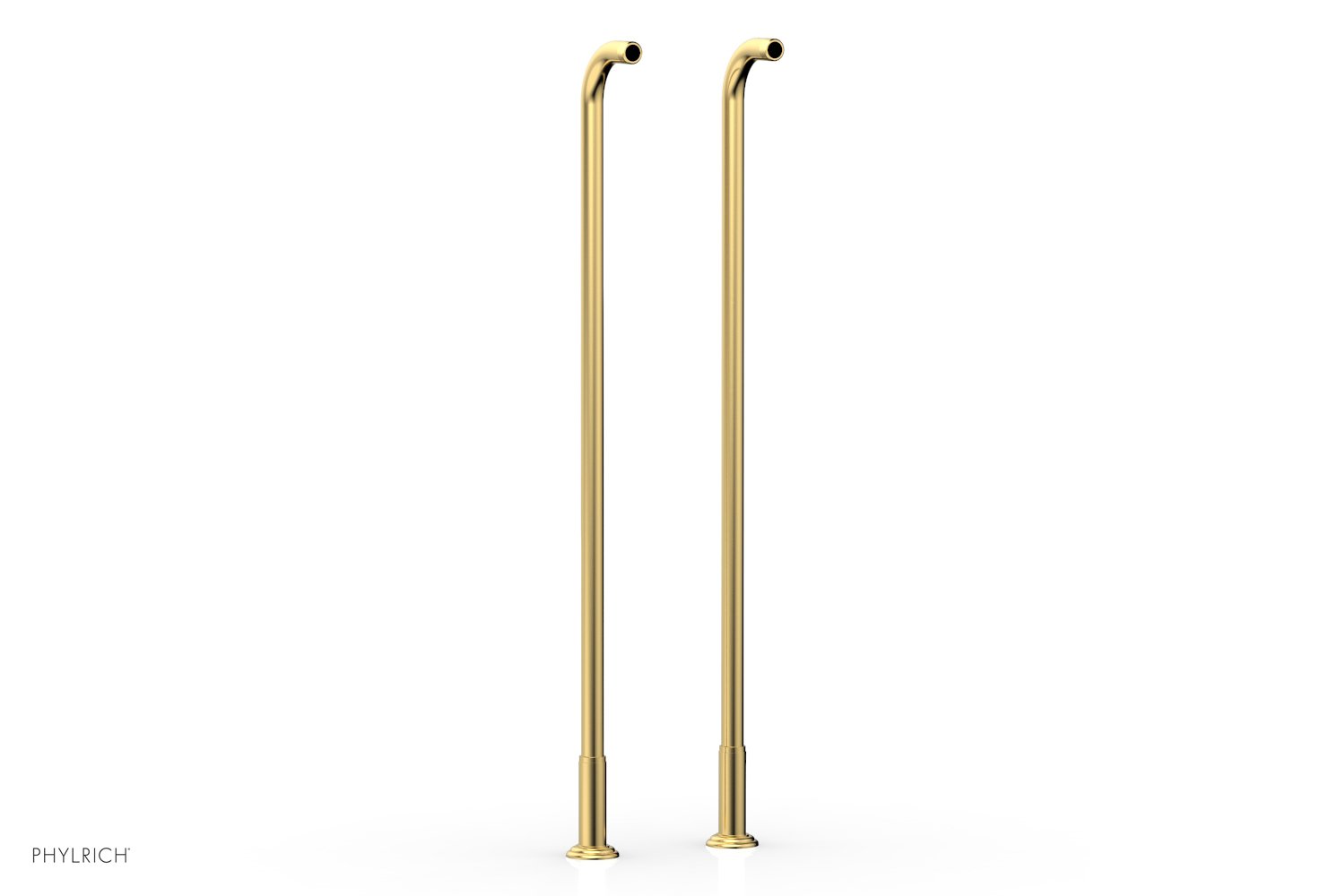 36" - Satin Gold - Pair Deck Riser Tubes K2390XFR36 (Tub Filler & Hand Shower NOT Included) by Phylrich - New York Hardware