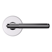 Baldwin L015 Contemporary Straight Lever Set with R016 Rose Polished Chrome / Privacy / Reversible