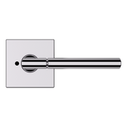 Baldwin L021 Contemporary Straight Lever Set with R017 Rose Polished Chrome / Privacy / Reversible