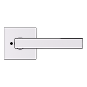 Baldwin L023 Contemporary Straight Lever Set with R017 Rose Polished Chrome / Privacy / Reversible