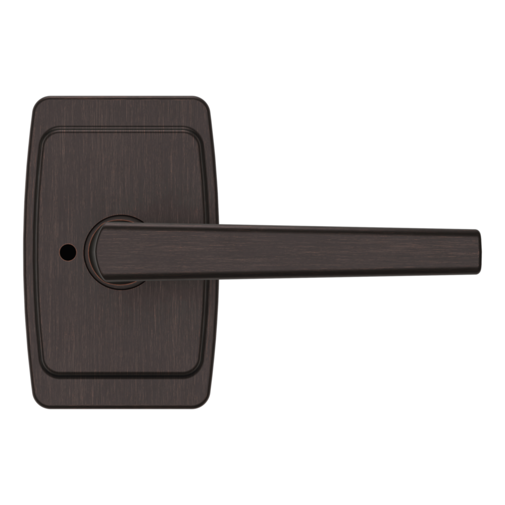 Baldwin L024 Palm Springs Lever Set with R046 Rose Venetian Bronze / Privacy / Reversible